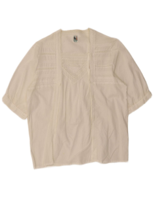 Gossl Dame Kortærmet Cardigan Top EU 40 Medium White Floral