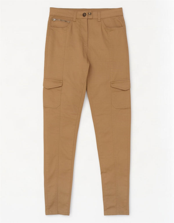 M&Co Dame Skinny Cargo Bukser UK 8 Small W26 L28 Beige Bomuld
