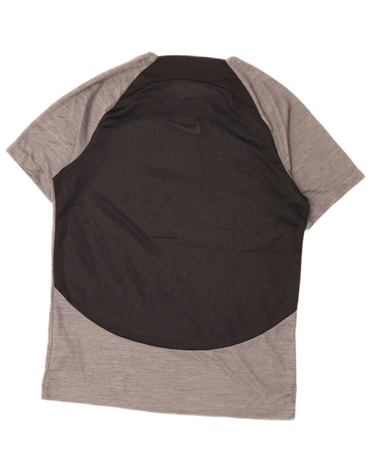 Nike Herre Dri Fit T-Shirt Top Stor Grå Colourblock Polyester