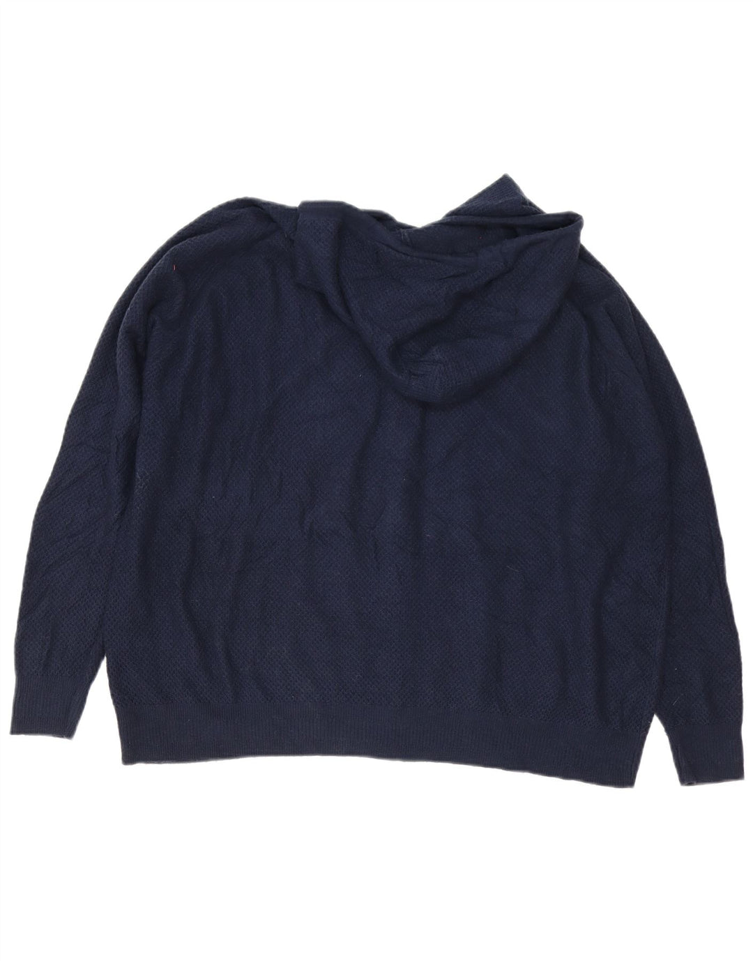 Marks & Spencer Herre Zip Neck Jumper Sweater XL Navy Blue Viscose