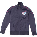 DIADORA Girls Graphic Tracksuit Top Jacket 12-13 Years Navy Blue Polyester Vintage Diadora and Second-Hand Diadora from Messina Hembry 