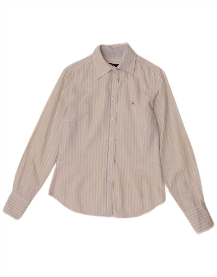 Gant Dameskjorte UK 12 Medium Blue Pinstripe