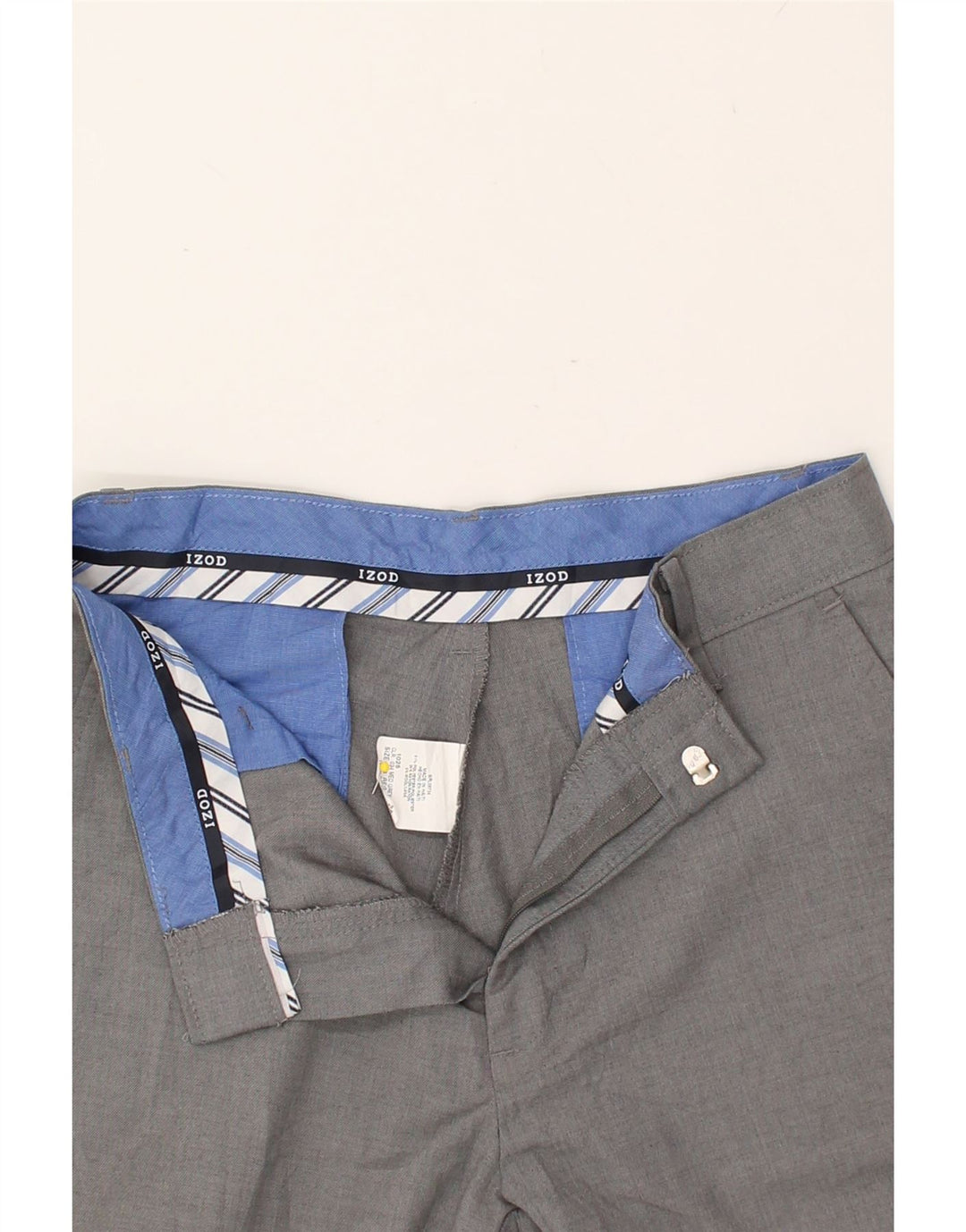 IZOD Boys Straight Suit Trousers 15-16 Years W26 L28 Grey Polyester | Vintage Izod | Thrift | Second-Hand Izod | Used Clothing | Messina Hembry 