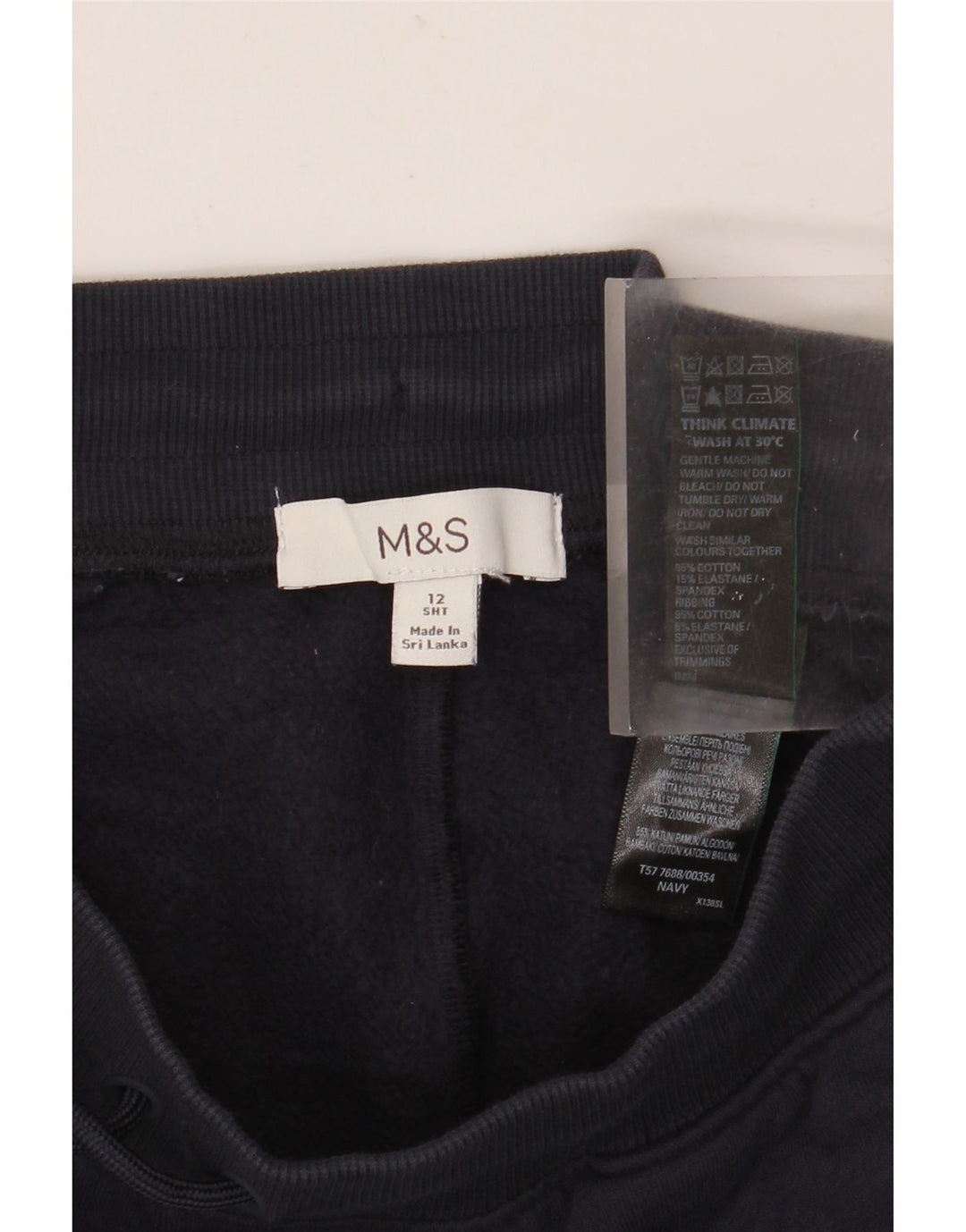 MARKS & SPENCER Træningsdragtsbukser til kvinder UK 12 Mellem marineblå bomuld