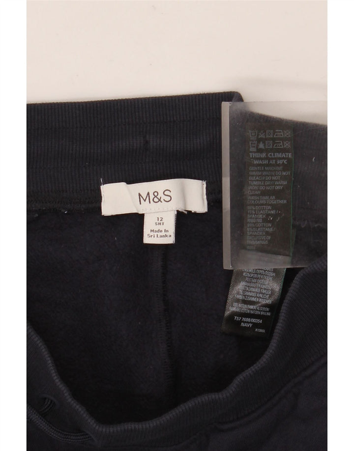 MARKS & SPENCER Træningsdragtsbukser til kvinder UK 12 Mellem marineblå bomuld