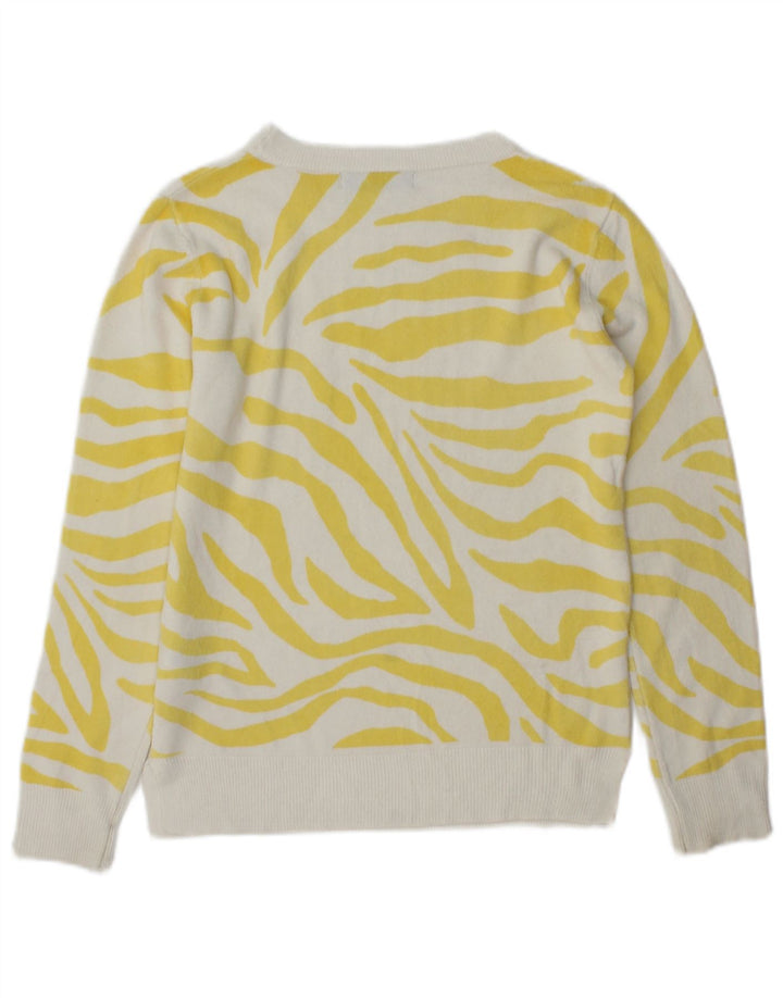 Marks & Spencer Dame Boat Neck Jumper Sweater UK 8 Small Yellow