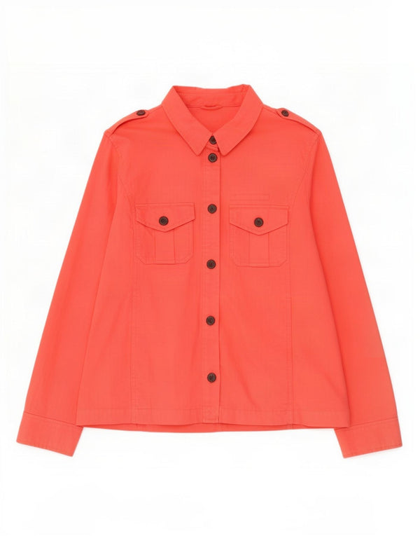 Gap Womens Military Langærmet Overshirt Shirt UK 18 XL Rød