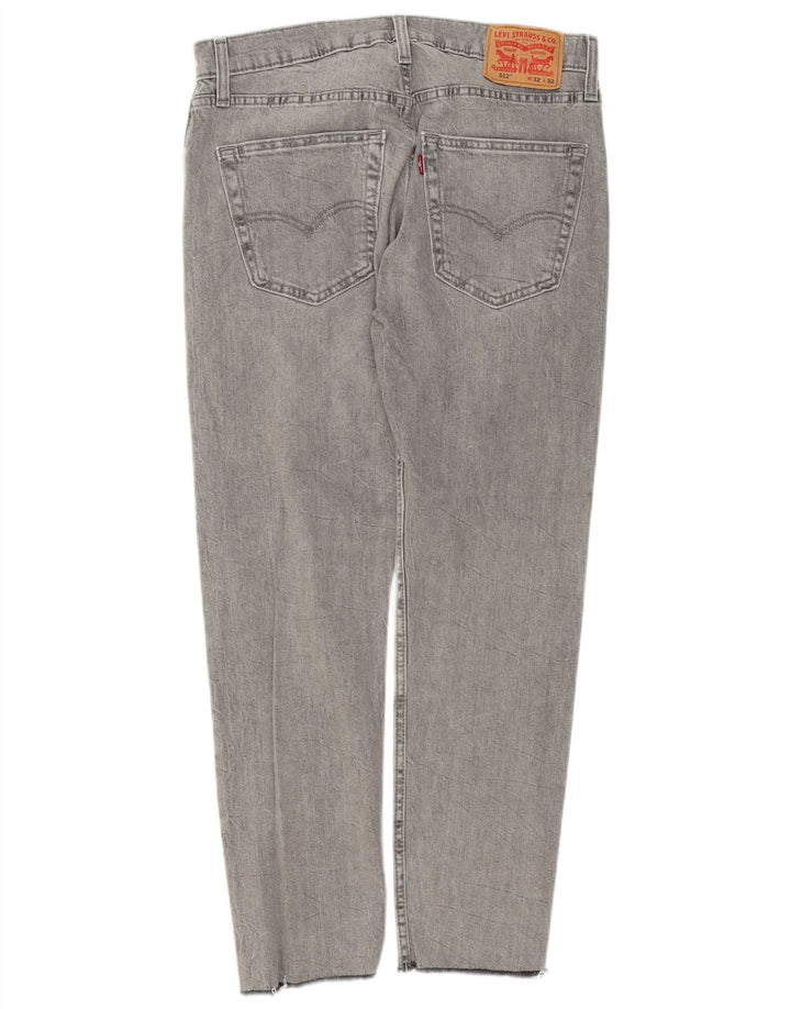 Levi's Herre 512 Slim Tapered Jeans W32 L28 Grå Bomuld