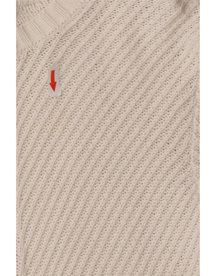 Marks & Spencer Dame Boat Neck Jumper Sweater UK 14 Medium Off White