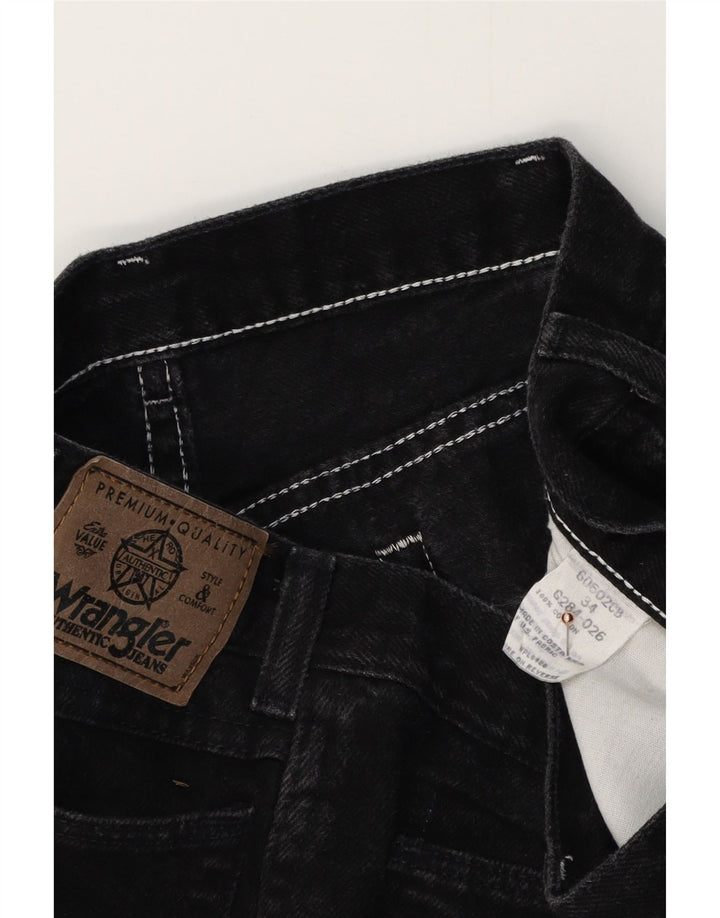 WRANGLER Mens Denim Shorts W34 Large Black Cotton