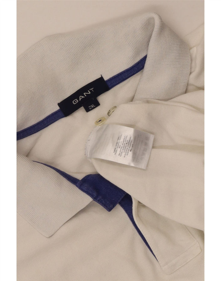 Gant Polo Shirt til mænd 2XL Hvid bomuld Classic
