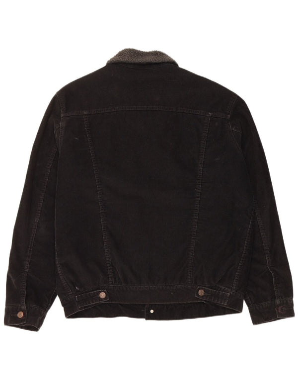 Levi's Herre Corduroy Sherpa Jacket UK 40 Large Black Bomuld