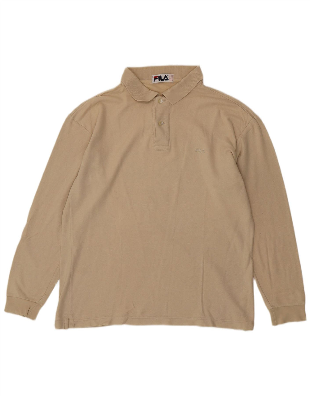 FILA Langærmet Polo Shirt til mænd IT 50 Medium Beige