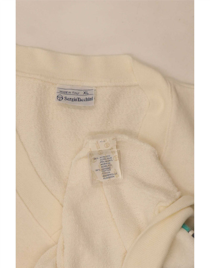 Sergio Tacchini Herrevest Tank Top XL Hvid Geometrisk Akryl