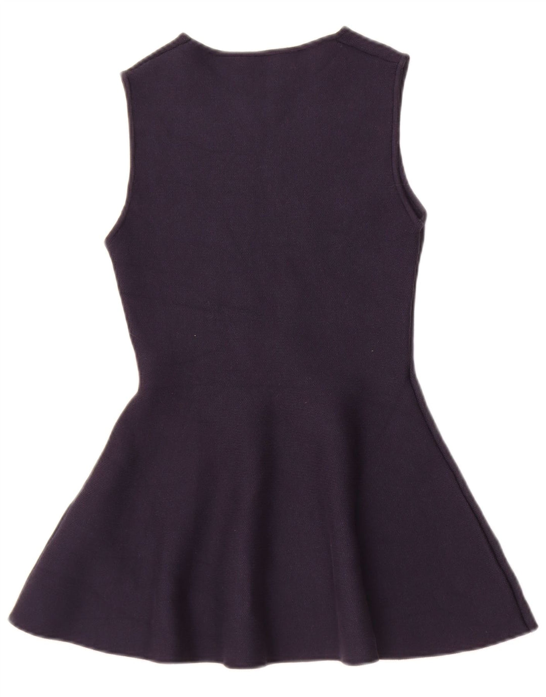 Zara Dame Oversized ærmeløs Tunika Top UK 10 Small Navy Blue Viscose