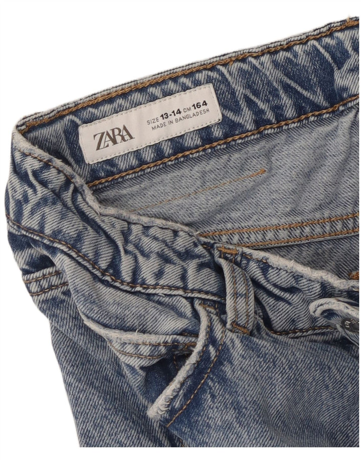 Zara Boys Cargo Capri Jeans 13-14 År W28 L22 Blå