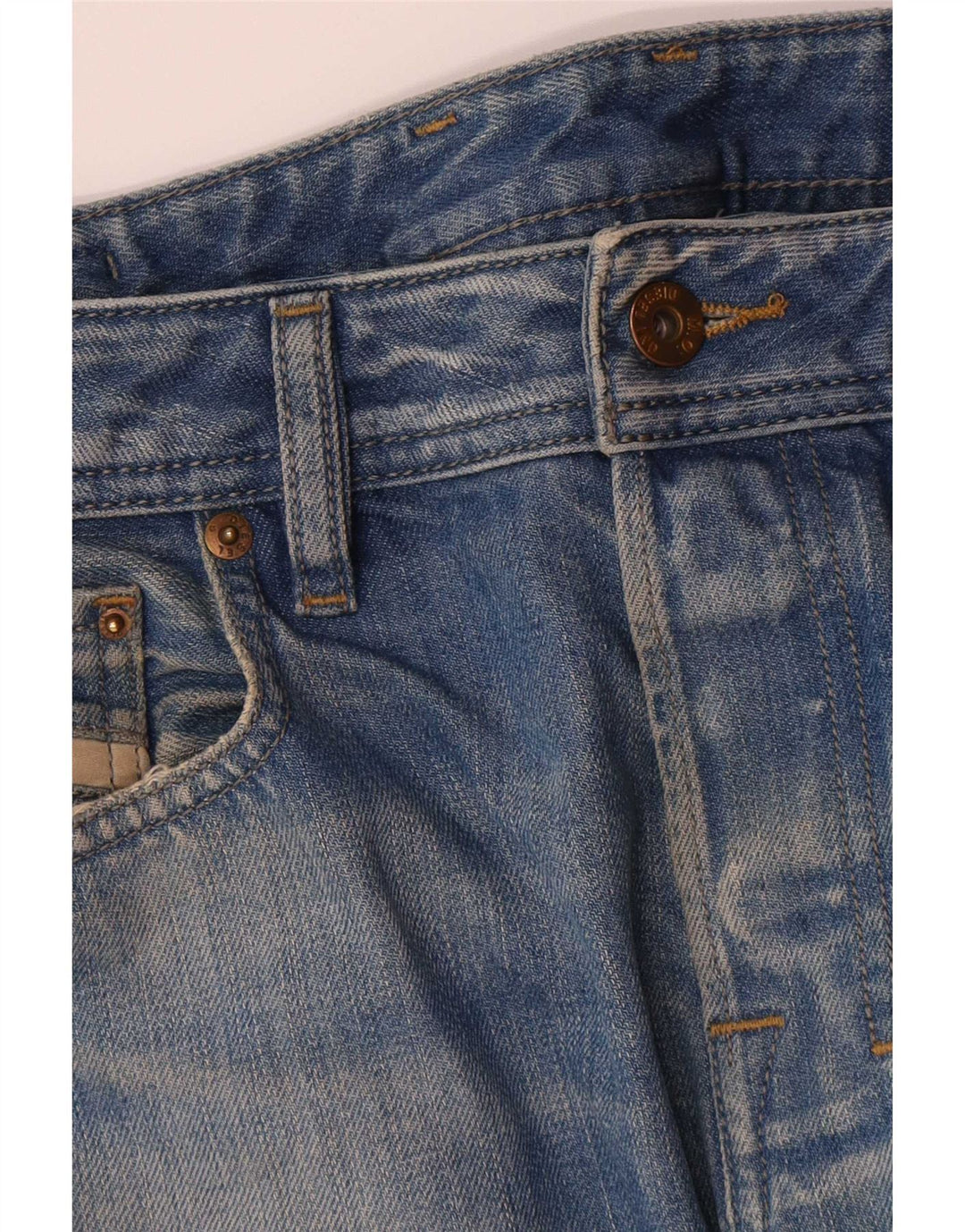 Diesel Herre Zatiny Regular Bootcut Jeans W30 L30 Blå Bomuld