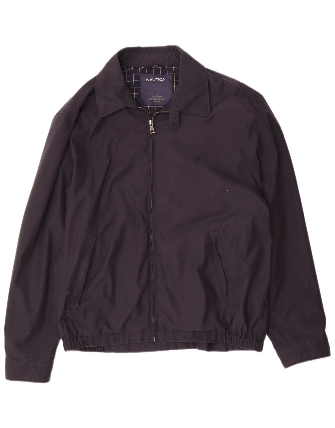 Nautica Herre Bomber Jacket UK 40 Large Navy Blue Polyester