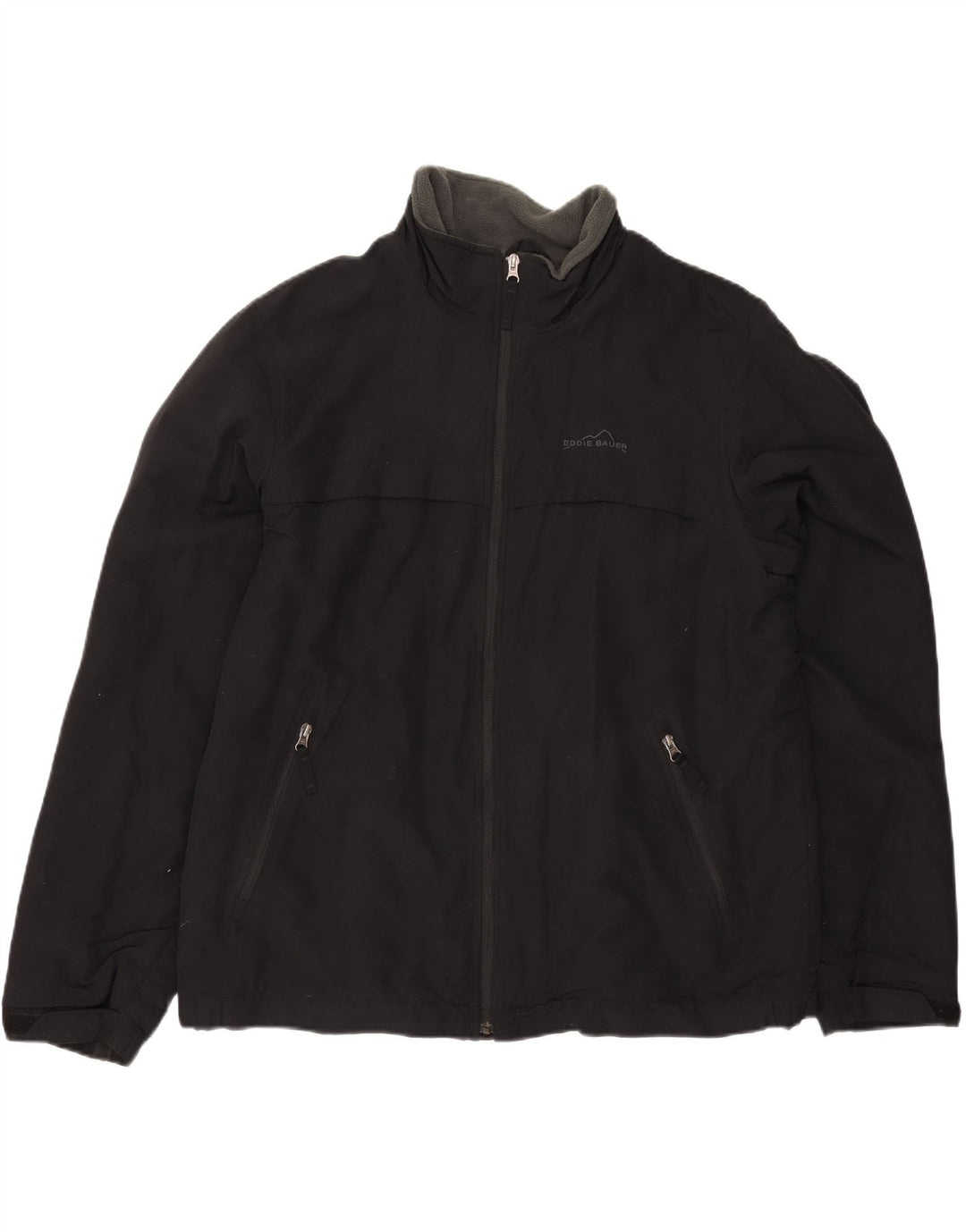 EDDIE BAUER Mens Windbreaker Jacket UK 42 XL Black Nylon Vintage Eddie Bauer and Second-Hand Eddie Bauer from Messina Hembry 