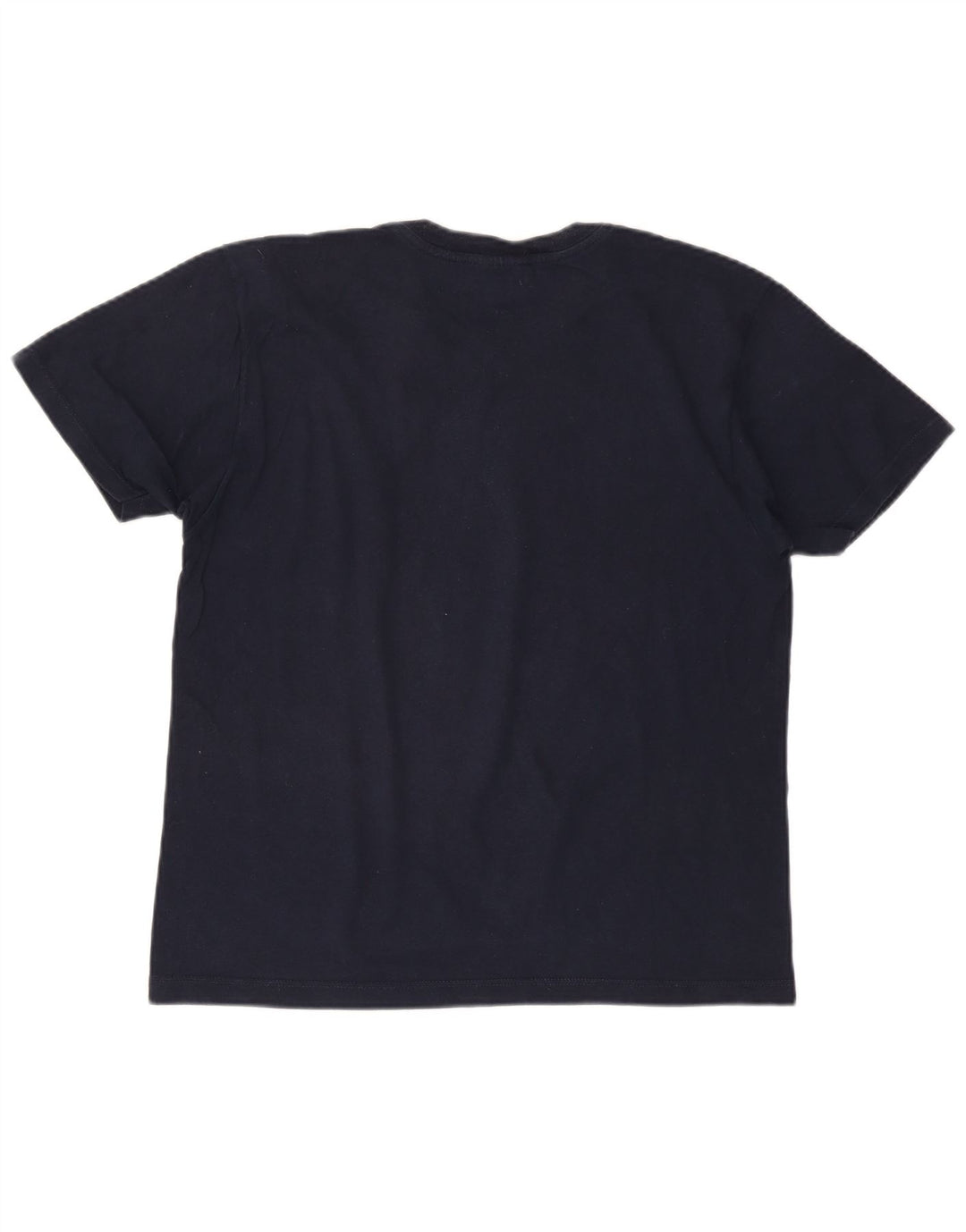 CHAMPION Dame T-Shirt Top UK 14 Medium Navy Blue Bomuld