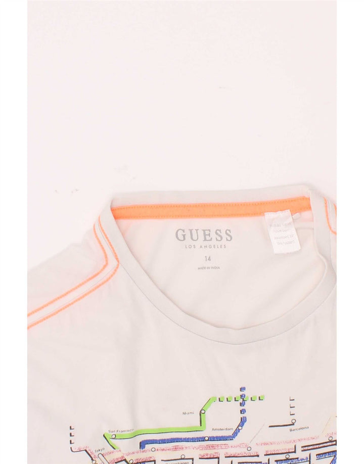 Guess drenge grafisk t-shirt top 13-14 år hvid