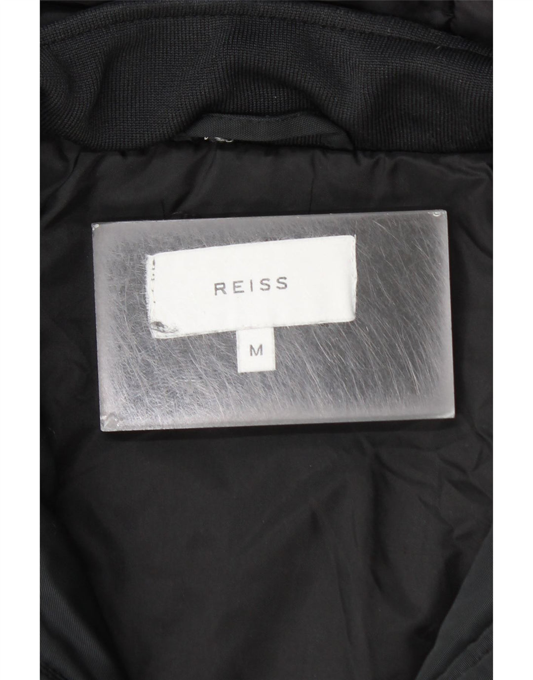 Reiss Herre Hooded Windbreaker Jacket UK 38 Medium Black Bomuld