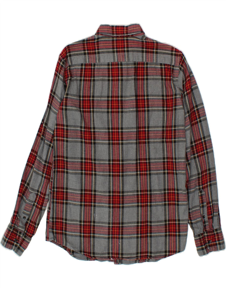 MASSIMO DUTTI Mens Shirt Medium Grey Check Cotton Vintage Massimo Dutti and Second-Hand Massimo Dutti from Messina Hembry 
