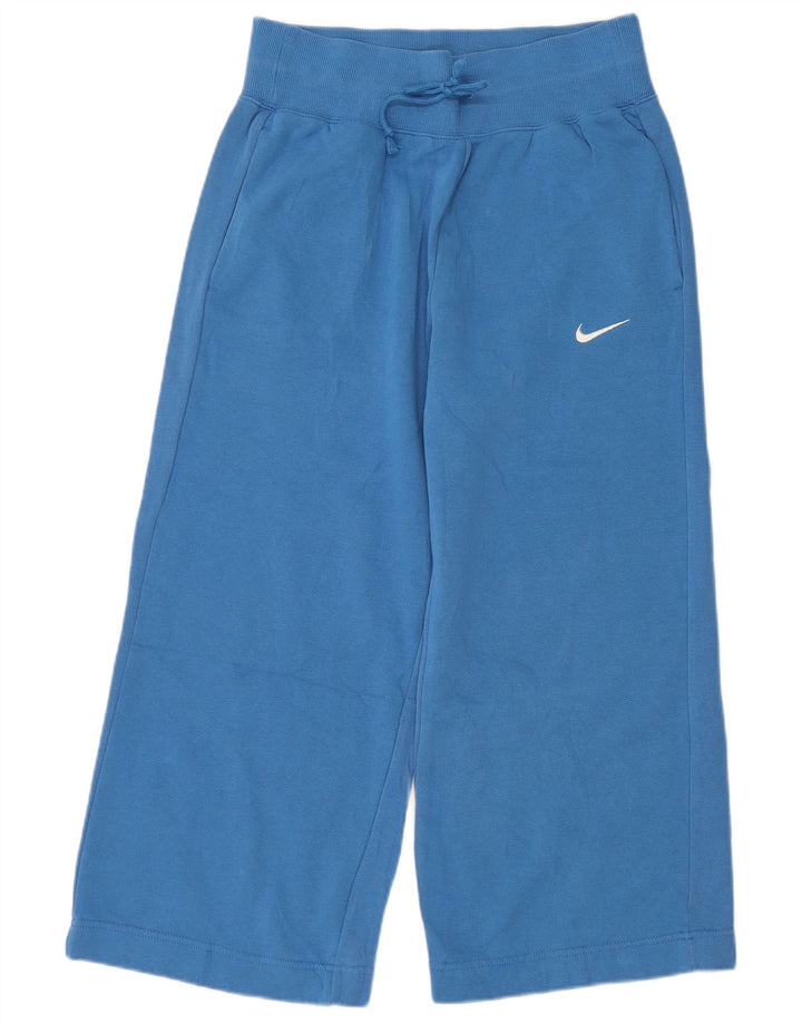 Nike Womens Crop Wide Leg træningsdragt Bukser UK 14 Medium Blue