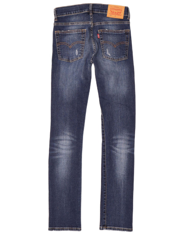 LEVI'S Boys 510 Distressed Skinny Jeans 11-12 år W26 L30 Blue Cotton