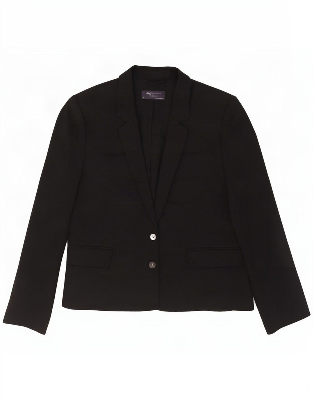 Marks & Spencer Dame Skræddersyet Fit Blazer Jacket UK 14 Medium Black