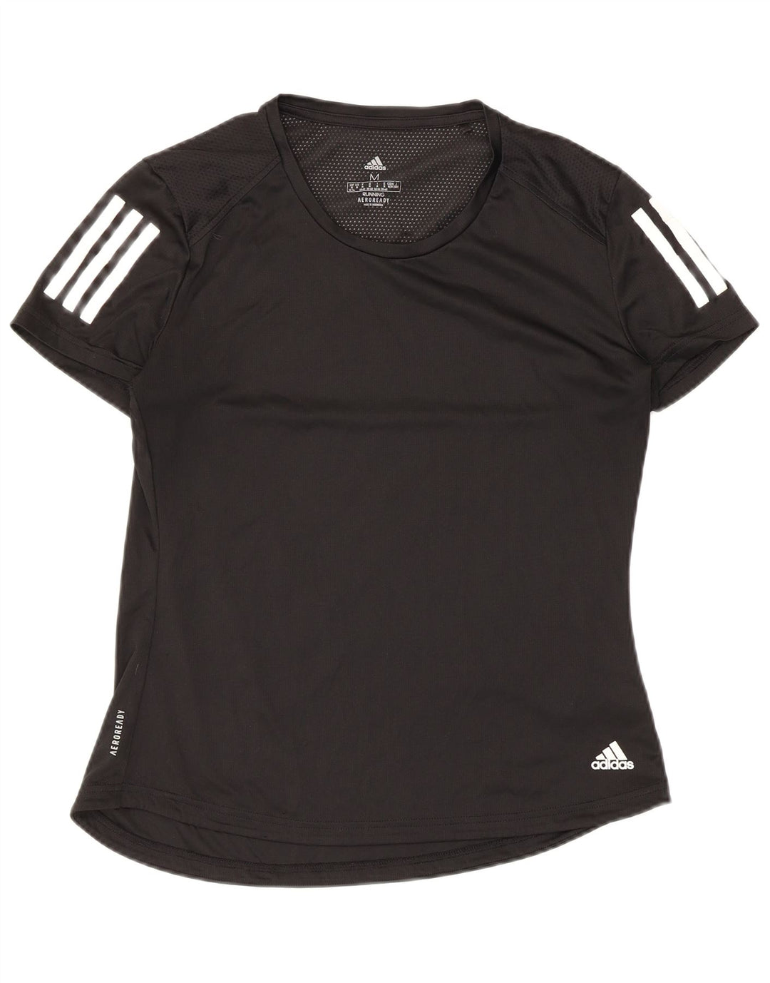 Adidas Aeroready T-Shirt Top UK 12/14 Medium Sort Polyester