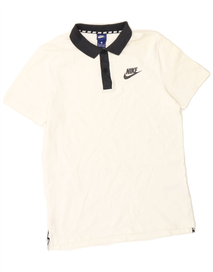NIKE Mens Polo Shirt Medium White Cotton Vintage Nike and Second-Hand Nike from Messina Hembry 