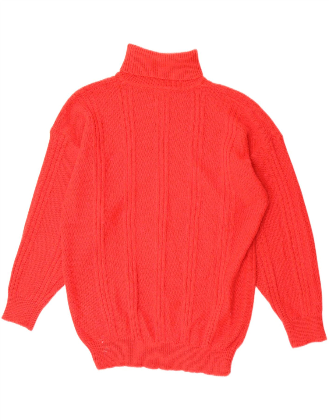 Vintage Herre rullehals sweater XL rød akryl