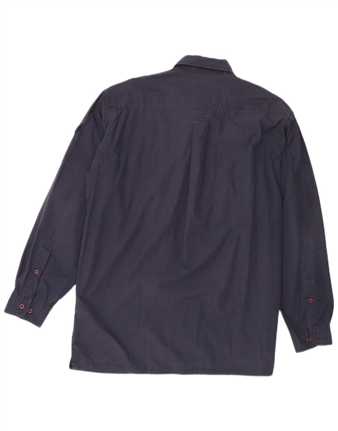 Marlboro Classics Herre Military Shirt XL Navy Blue Cotton