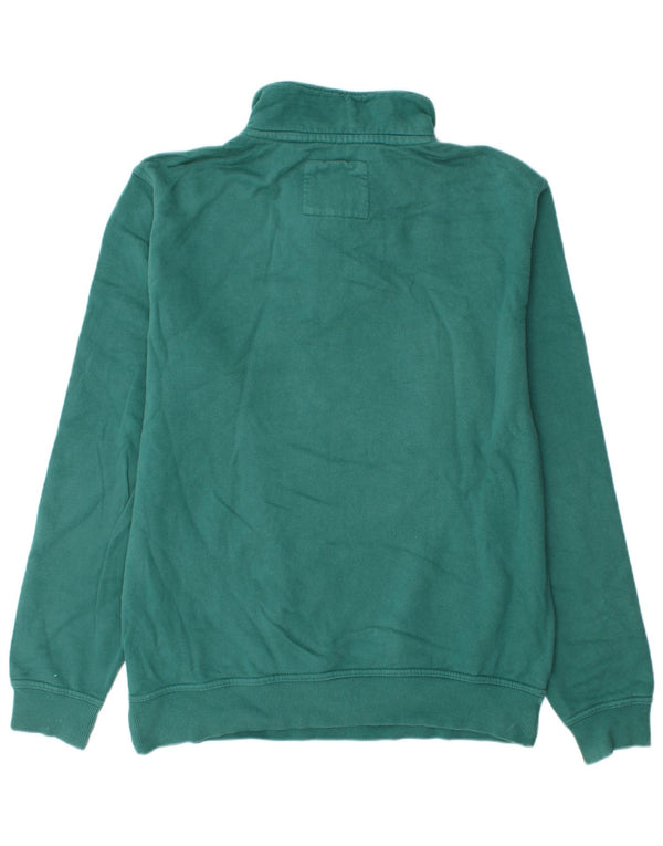 Crew Clothing Mens Zip Neck Sweatshirt Jumper Large Green Cotton