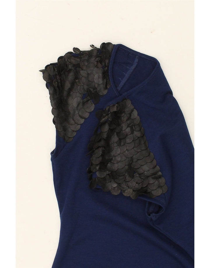 MOSSIMO Womens Bodycon Dress UK 6 XS Navy Blue Colourblock Polyester Vintage Mossimo and Second-Hand Mossimo from Messina Hembry 