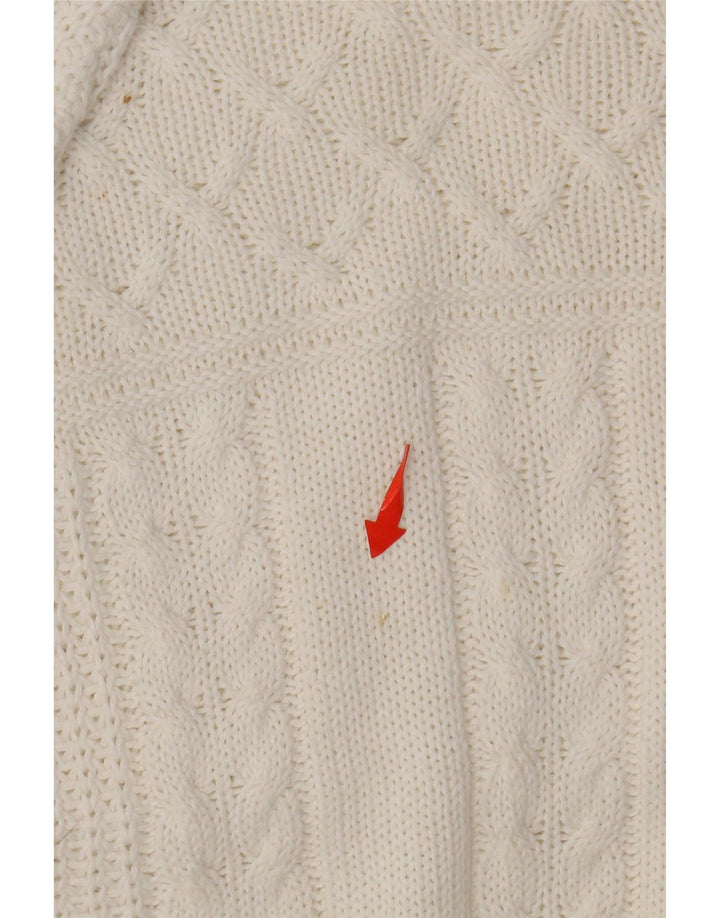 VINTAGE Dame Boat Neck Jumper Sweater UK 14 Large White