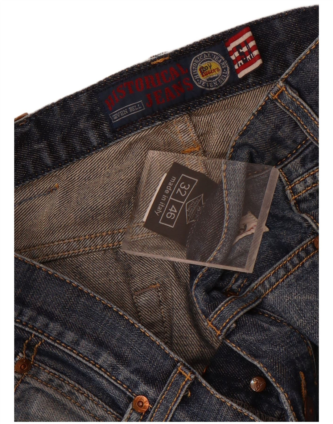 Roy Rogers Straight Jeans til mænd W32 L35 Marineblå bomuld