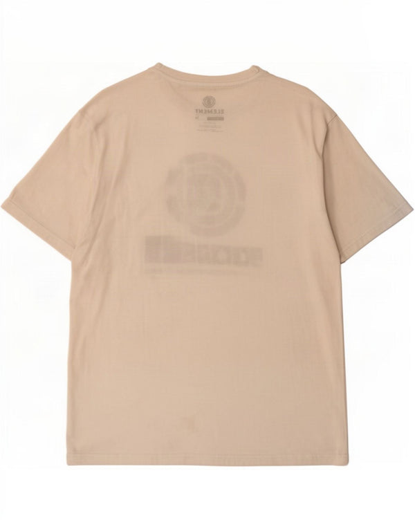 Element Herre Regular Fit Grafisk T-Shirt Top Stor Hvid Bomuld