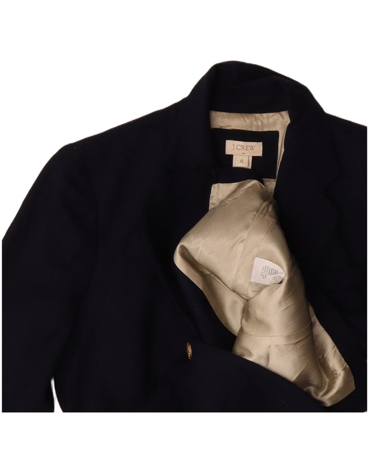 J. CREW Dame 2-knaps blazerjakke US 0 XS Marineblå Uld
