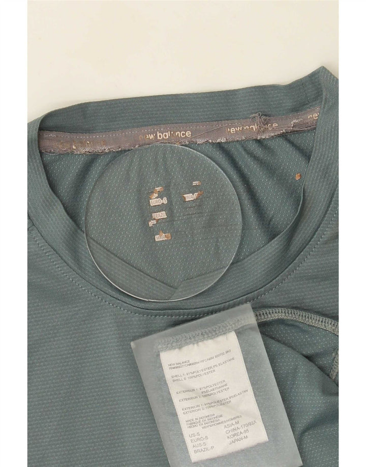 New Balance Herre T-Shirt Top Lille Blå Polyester