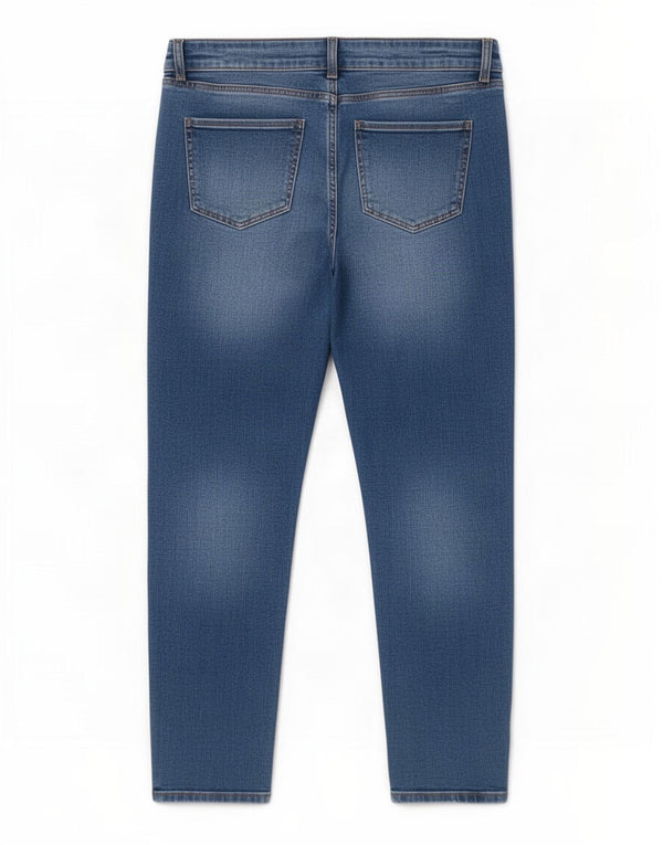 M&Co Dame Slim Jeans UK 16 Large W36 L29 Blue Cotton
