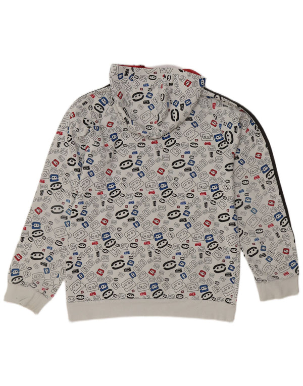 Adidas hættetrøje med abstrakt mønster til drenge 15-16 år Hvid Geometrisk