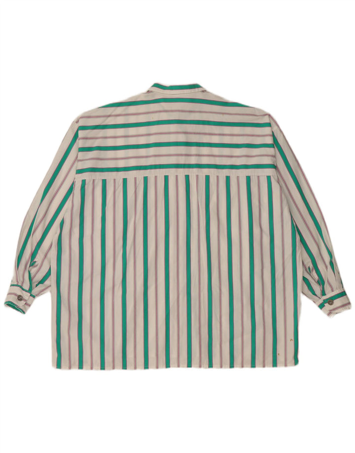 Benetton Dameskjorte UK 18 XL Hvidstribet