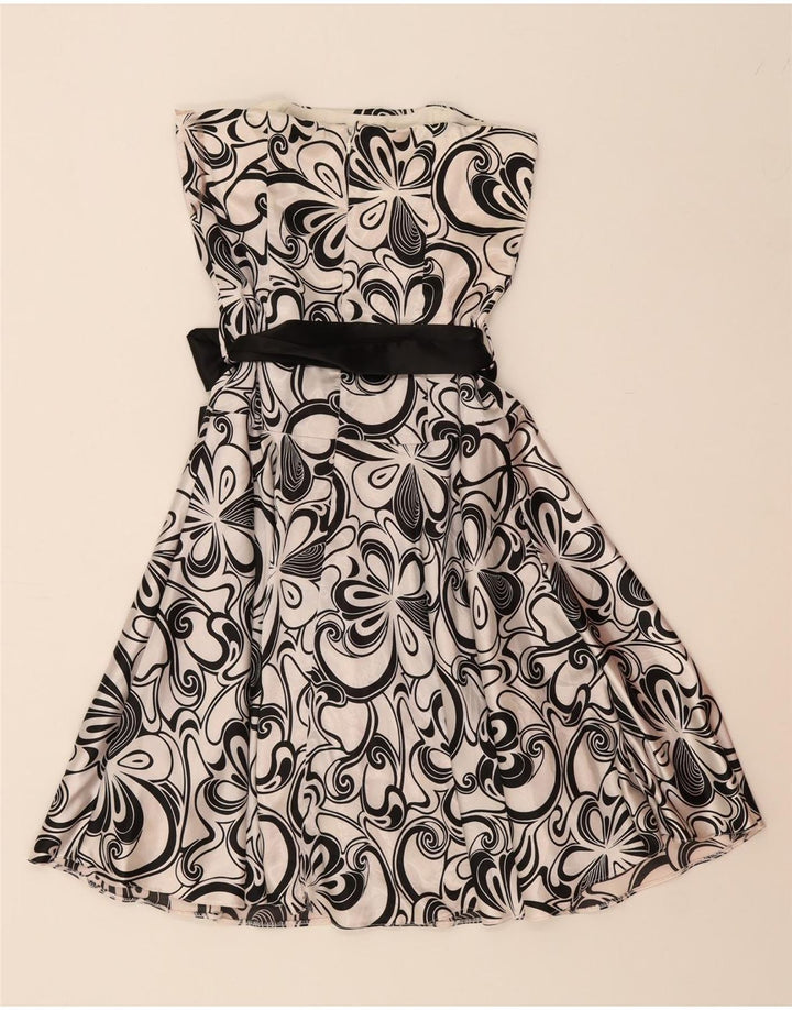 JANE NORMAN Womens Strapless Dress UK 12 Medium  Black Floral Polyester Vintage Jane Norman and Second-Hand Jane Norman from Messina Hembry 