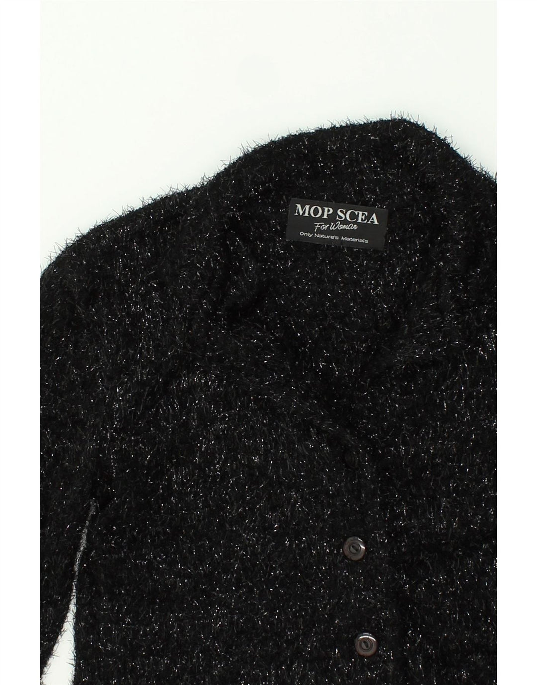 VINTAGE Womens Cardigan Sweater UK 10 Small Black Flecked Vintage Vintage and Second-Hand Vintage from Messina Hembry 
