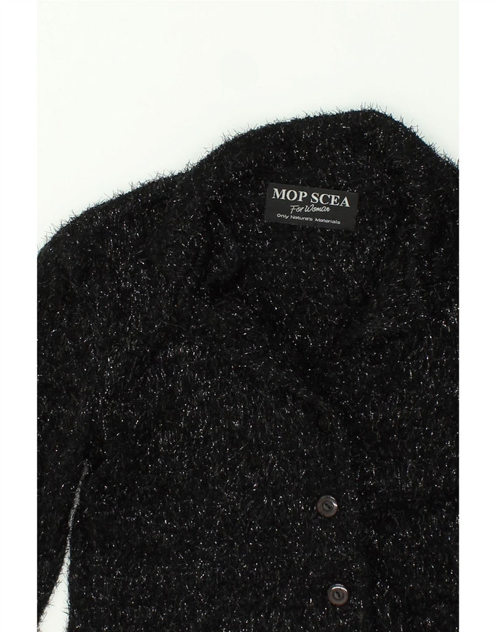 VINTAGE Womens Cardigan Sweater UK 10 Small Black Flecked Vintage Vintage and Second-Hand Vintage from Messina Hembry 
