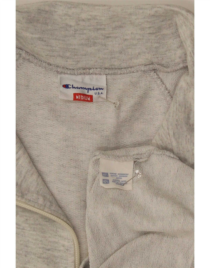 Champion Herre grafisk lynlås-sweatshirt Jumper Medium Grey Colourblock