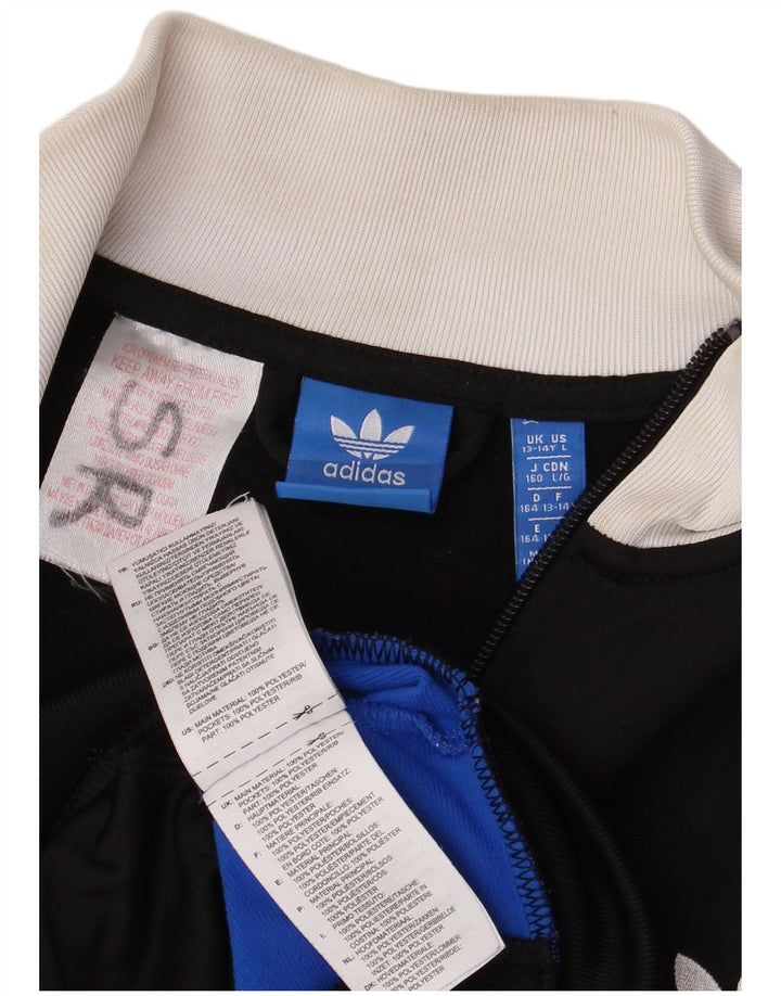 ADIDAS Træningsdragt til drenge Topjakke 13-14 år Sort Colourblock Polyester