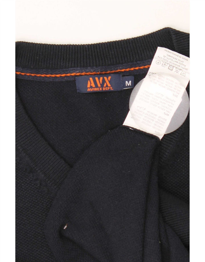 Avirex Herre V-hals sweater Medium Navy Blue Viscose